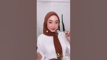 tutorial pashmina tanpa jarum pentul ❤️😅#shorts