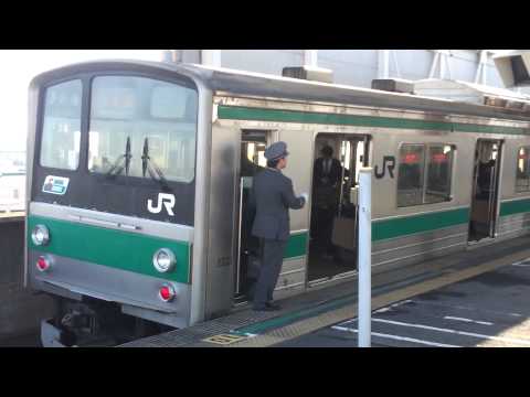 【埼京線】205系戸田 上り入線発車 男性車掌発車メロディ　Saikyo Line 205 series at Toda SAITAMA Japan