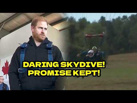 Video DARING STUNT! Prince Harry Skydives Out of Airplane to Keep Promise to WWII Veteran!