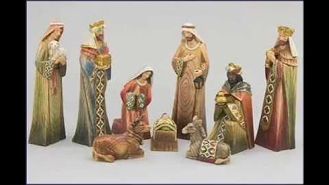 Hand Painted Old World Nativity Set