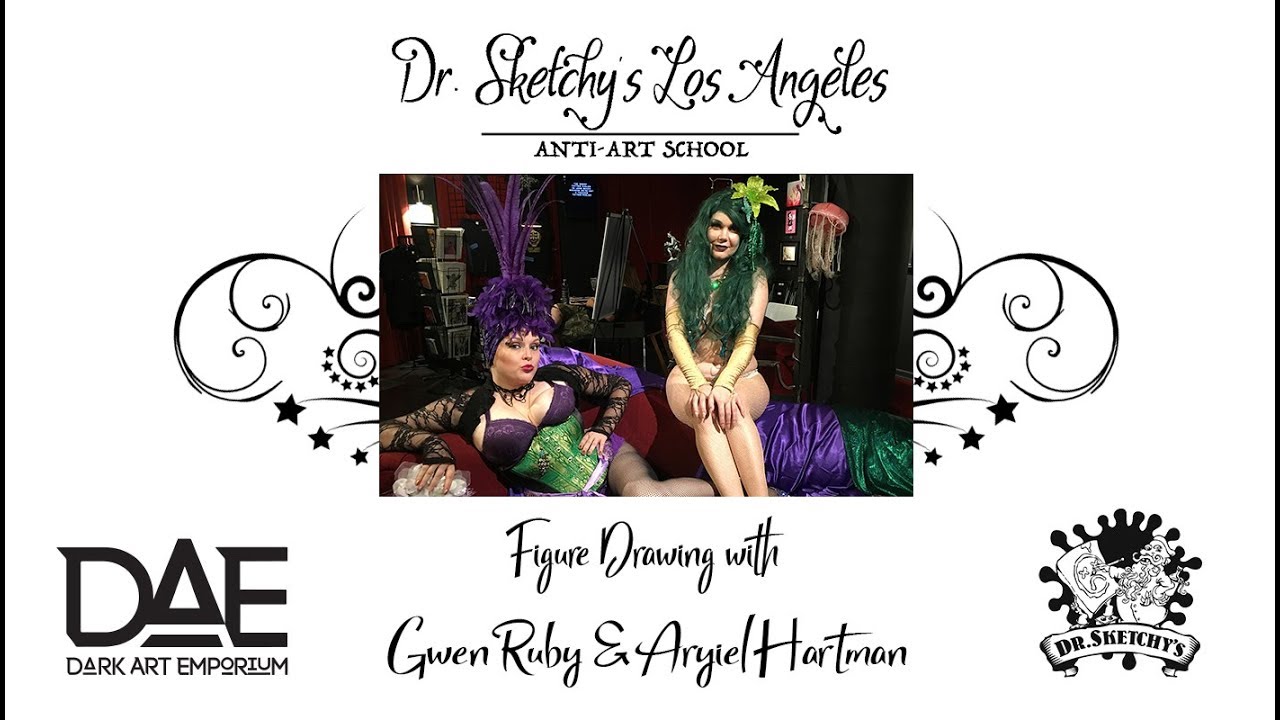 Dr. Sketchy's Los Angeles ~ Dark Art Familiars with Gwen Ruby & Aryiel Hartman