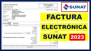 Cómo emitir una Factura Electrónica 2023 - Sunat