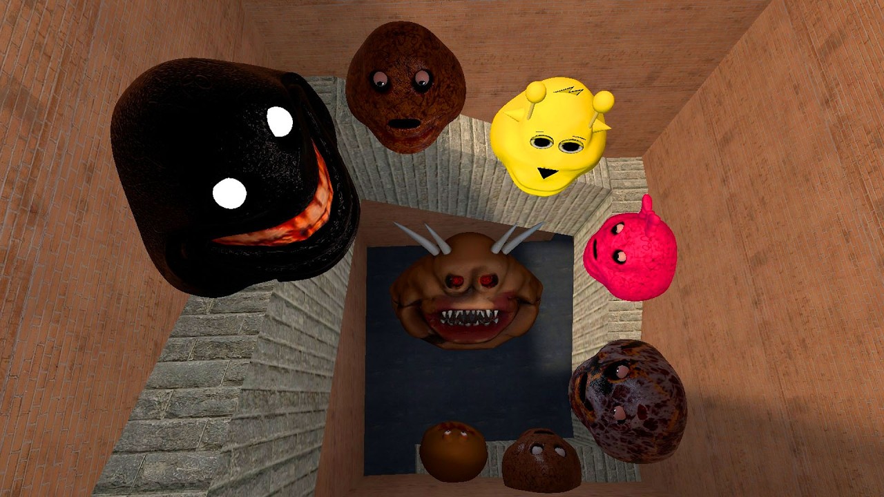 🛣️SPARTAN KICKING POU BOU FAMILY FROM BOU'S REVENGE Of POU and SCARY PINK POU in BIG MAZE Gmod????!!