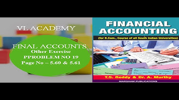 Final Accounts Other Exercise Problem No 19