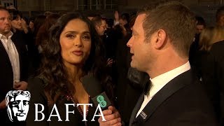 Salma Hayek Likes All The Films This Year Red Carpet Interview Ee Bafta Film Awards 2018