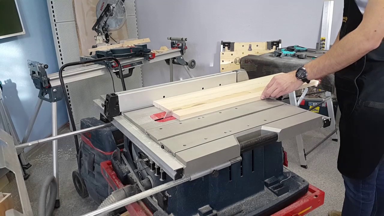 Соединение шип-паз на настольной пиле Bosch GTS 10 XC - YouTube