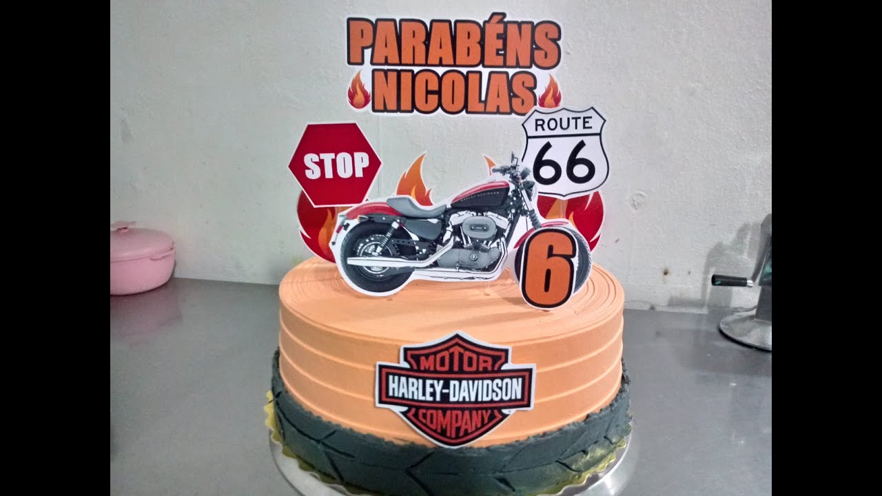 bolo de aniversário tema moto