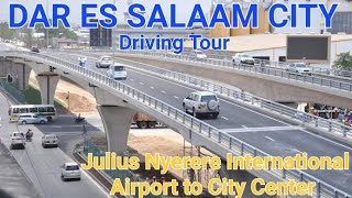 Driving from Julius Nyerere international Airport to Dar es Salaam City Center.