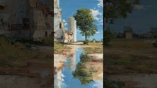 Заброшенное зернохранилище (картина #698) \ Арт-студия Нормова