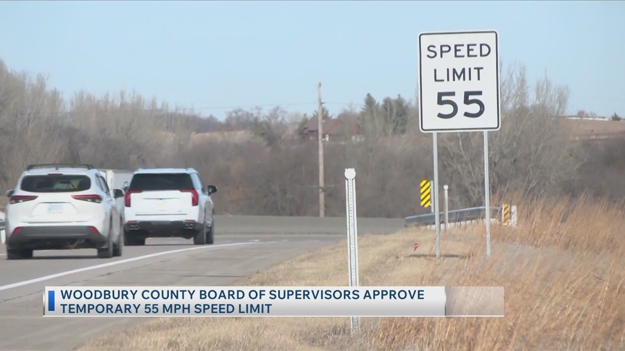 Woodbury County Board of Supervisors approve temporary 55mph speed