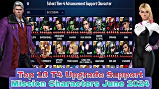 Top 10 T4 Upgrade Support Mission Characters June 2024 - Marvel Future Fight