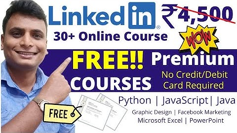 Linkedin Premium Course Free With Certificate | Python | JS Javascript Earning Project  Learning