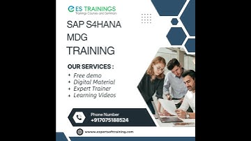 SAP S/4HANA MDG 💼 TRAINING#expertsofttraining #saps4hana