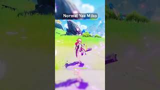 Genshin Impact Normal Yae Miko Vs Lore Accurate Yae Miko