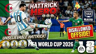 Lionel Messi HATTRICK & Offside Goal Argentina vs Algeria | Messi