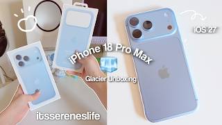 iPhone 18 Pro Max 512GB Glacier Unboxing 🧊⋆⁺₊ | setup + customization + camera test + Flolab screen