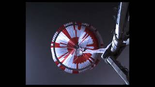 Perseverance’s Descent \& Touchdown on Mars Parachute Up View Camera 2 POV Official NASA Clip