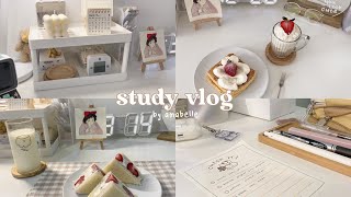Cozy Study Vlog 𓈒 Rainy Days Yummy Snacks Uni Classes Study Timelapse 