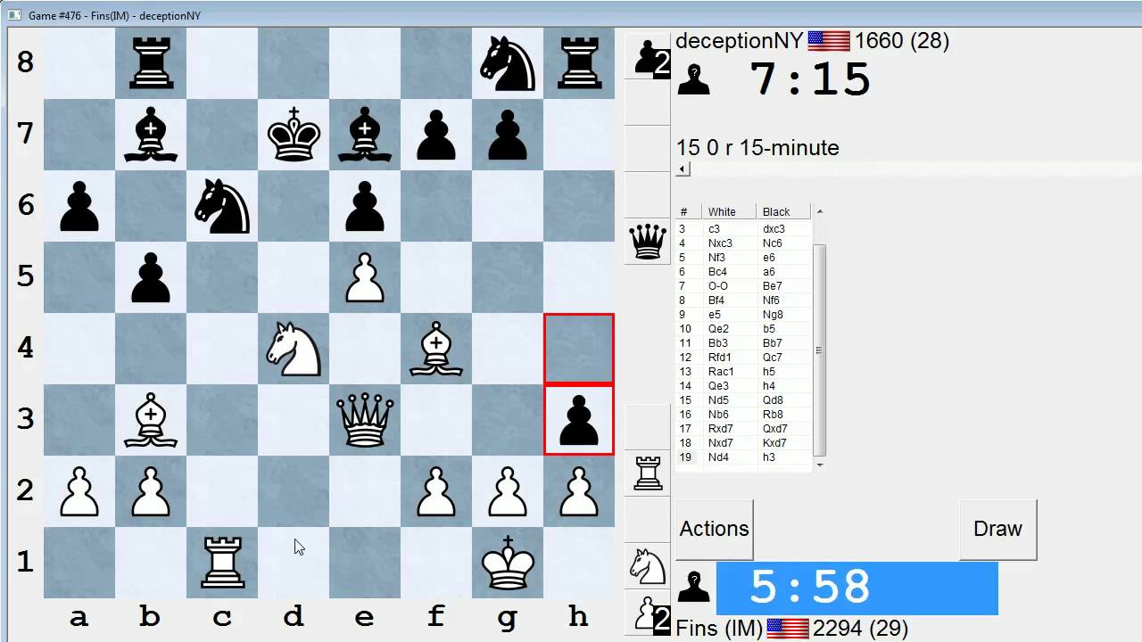 Standard Chess #105: IM Bartholomew vs. deceptionNY (Smith-Morra Gambit)