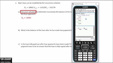 Analysing reducing balance loans with recurrence relations