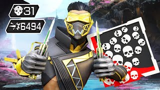 INSANE 31 KILLS & 6494 DAMAGE WITH OCTANE’S HEIRLOOM IN JUST ONE GAME (Apex Legends Gameplay)