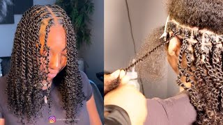 i got human hair mini twist on my 3B/3C natural hair | hotbraids