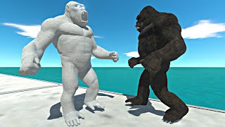 Mutant Primates vs Stone Itself on Stone Island  Animal Revolt Battle Simulator