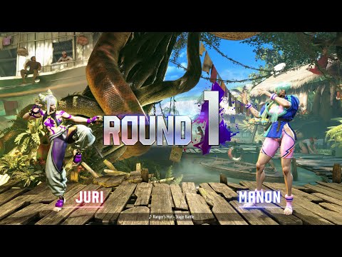 Street Fighter 6 - Juri Vs Manon [Ranger's Hut with Theme] [CPU Level 8] [4K @ Max Settings]