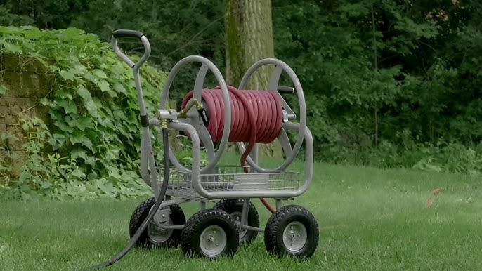 Strongway Garden Hose Reel Cart - Holds 400ft.L x 5/8in. Dia. Hose 