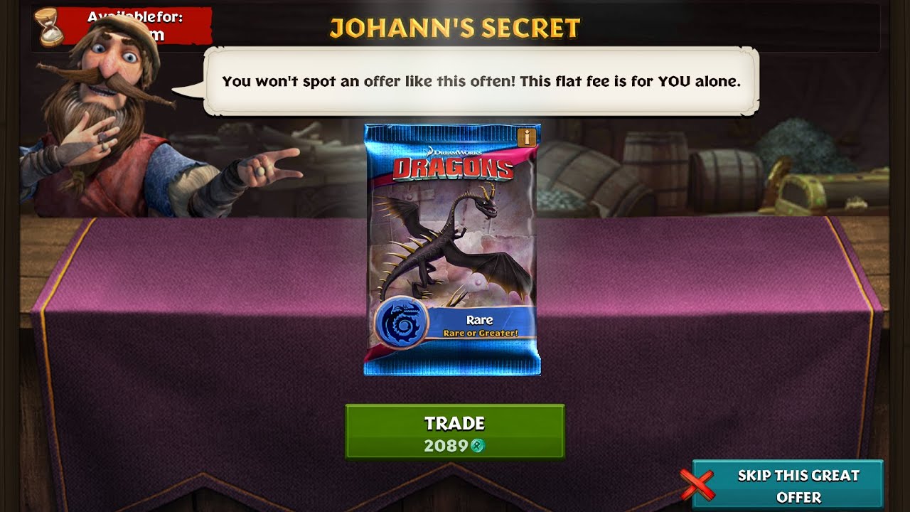 A rare Pack from Johann | Dragons Rise of Berk 