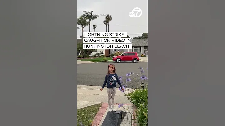 Lightning strike caught on camera in Huntington Beach
