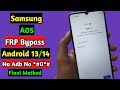 Samsung A05 FRP Bypass Android 13/14 | Samsung A05 Bypass FRP Google Account Lock | New Method