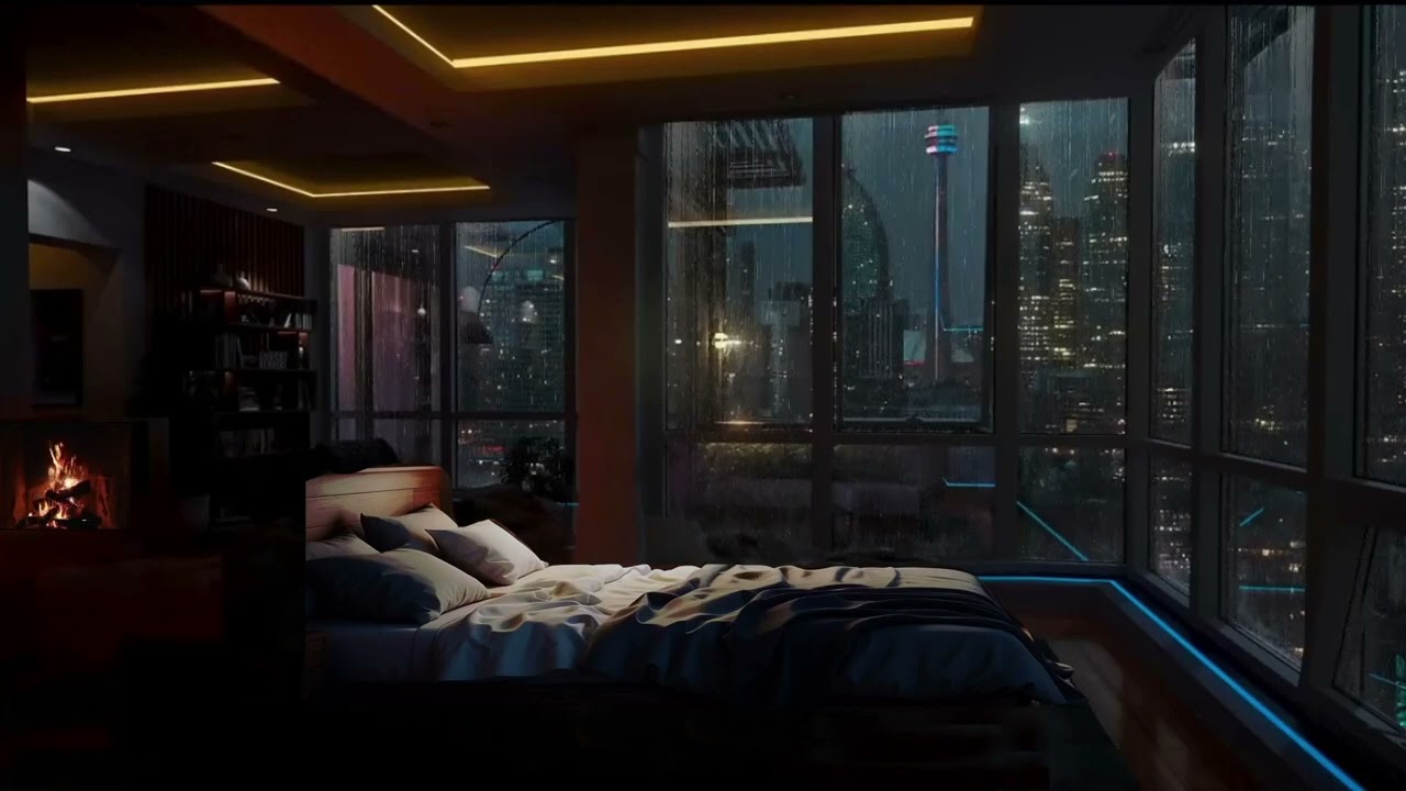 Fall Asleep Fast with Heavy Rain & Thunder ⚡ | 2 Hours Deep Sleep, Relaxation & Focus Ambience