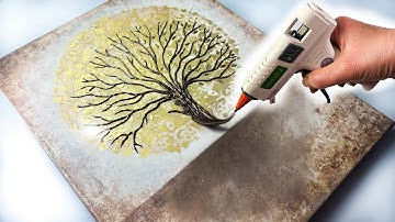 ⚠️ YOU Can Learn The ULTIMATE Glue Gun Technique! STUNNING Tree of Life Art | AB Creative Tutorial