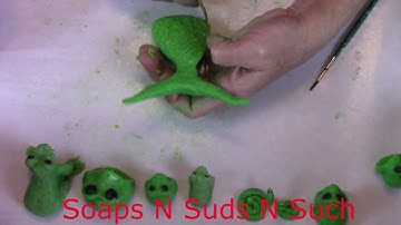 Making mermaid tale soap embeds using soap dough Recipe below speedy quick
