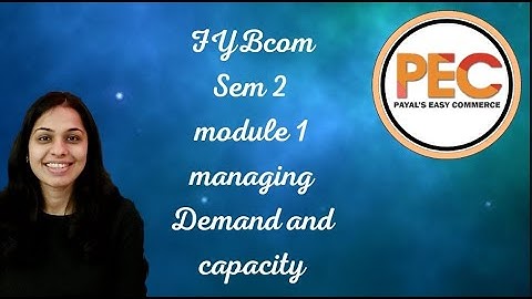 MANAGING DEMAND AND SUPPLY II FYBCOM II SEM 2