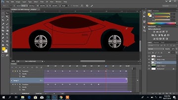 Car Animation Tutorial | by Adobe Photoshop using timeline video creating