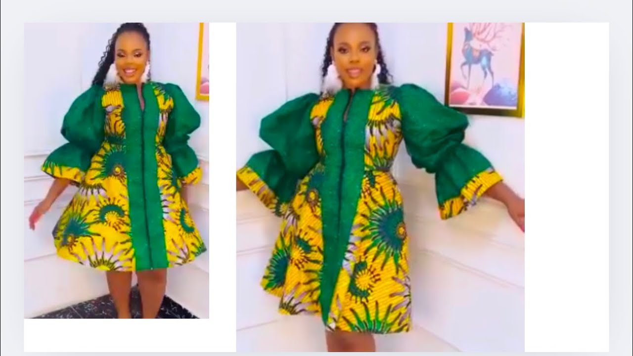 How to cut and sew a flare dress with front zipper