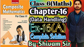Class-6(Maths)Chapter-16(Data Handling) Ex-16(A)Complete Solution By-Shivam Sir #tiwariclasses