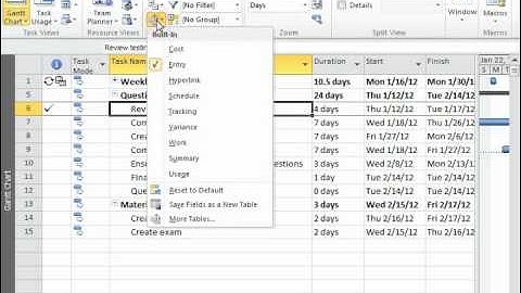 Project 2010 Tutorial Entering Fixed Costs Microsoft Training Lesson 8.7