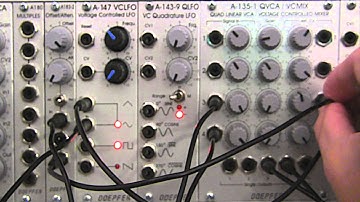 Doepfer A135 Quad Linear VCA/ Voltage Controlled Mixer Audio Demonstration One