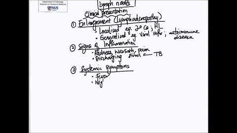 Lymph Node Disease Clinical Manifestations