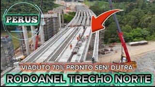 RODOANEL TRECHO NORTE. Perus. Fase "B" Viaduto sentido Dutra já está em 70% concluído. #buenodrone