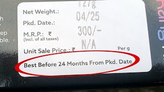 best before 24 months from pkd date ka matlab kya hota hai |best before 24 months from pkd date mean