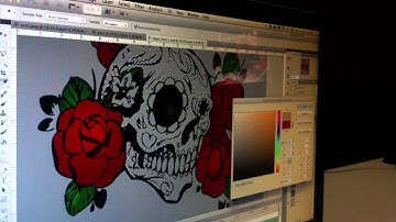 Timelapse - Sugar Skull Vector Colouring