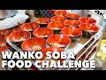 Japanese WANKO SOBA CHALLENGE: 100 bowls of Noodles | Kanagawa Prefecture [4K]