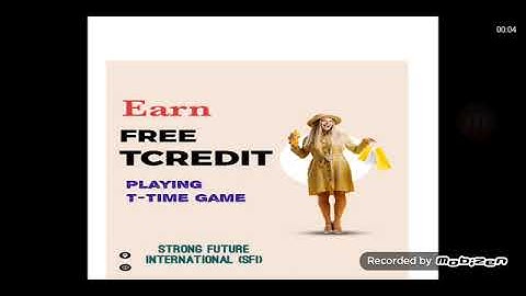 SFI: How to Earn Free TCredits (More Prizes; More Money)