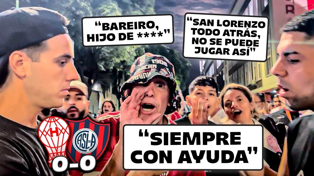 REACCIÓN CON LOS HINCHAS / HURACÁN 0-0 SAN LORENZO - YouTube
