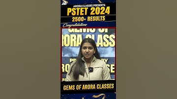 Pstet 2024 Qualified | Vanshika | Gems of Arora Classes