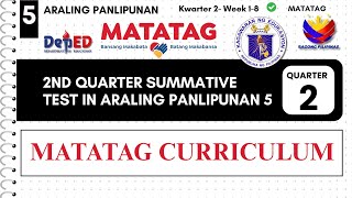 2ND QUARTER SUMMATIVE TEST IN ARALING PANLIPUNAN 5 WITH ANSWER KEY MATATAG CURRICULUM